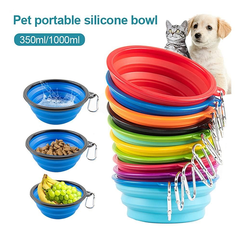 Foldable Silicone Pet Bowl with Clip | Essential for Travel & Walks