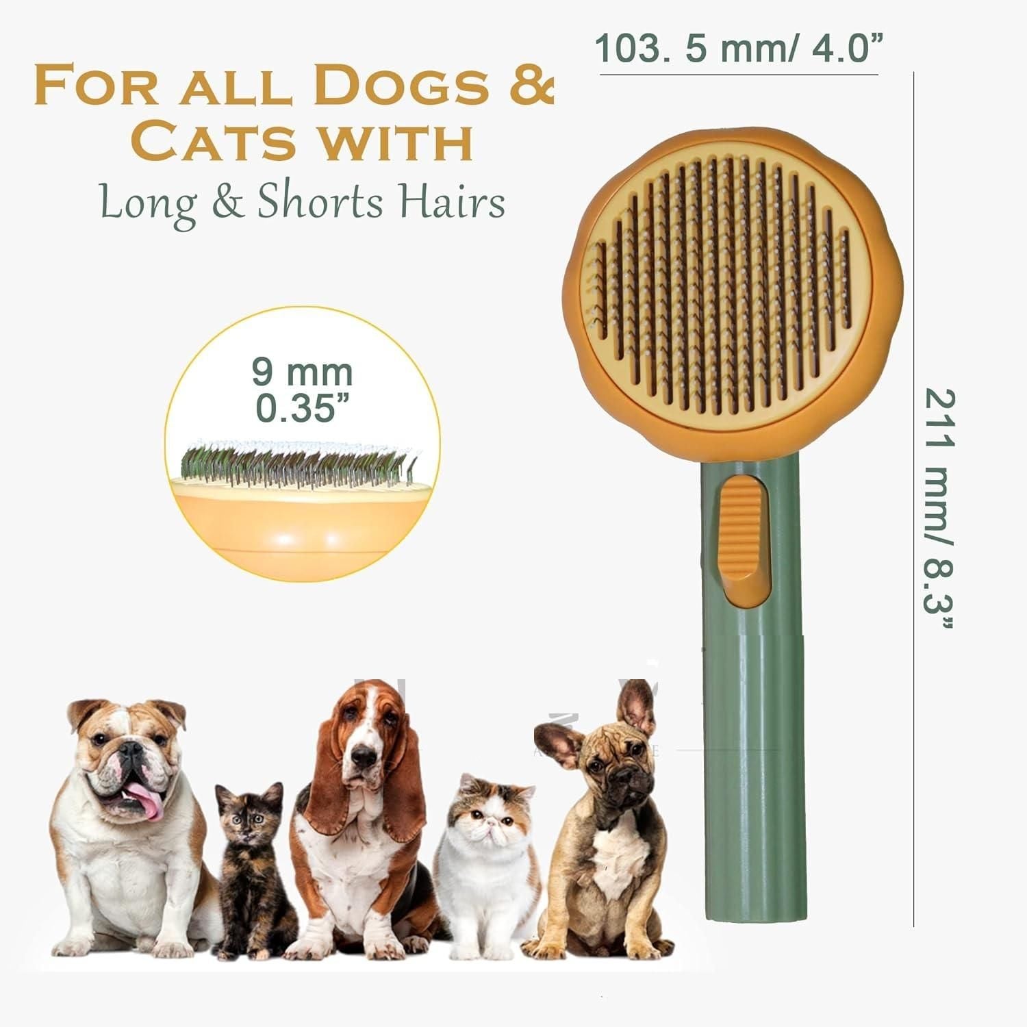 Self-Cleaning Pet Comb for Dogs & Cats | Effortless Grooming Brush