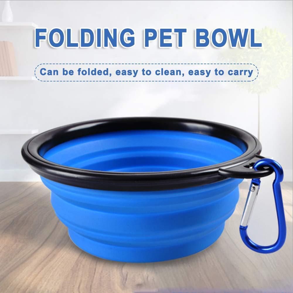 Foldable Silicone Pet Bowl with Clip | Essential for Travel & Walks