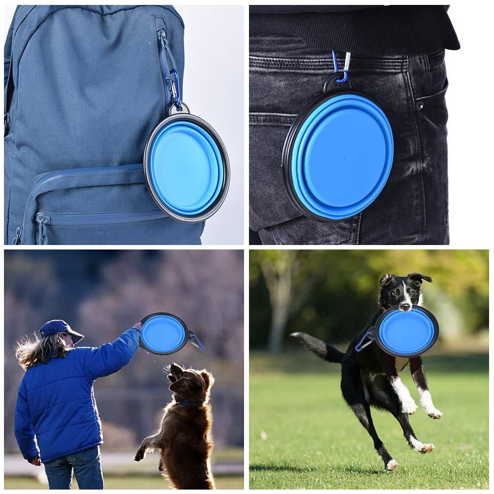Foldable Silicone Pet Bowl with Clip | Essential for Travel & Walks